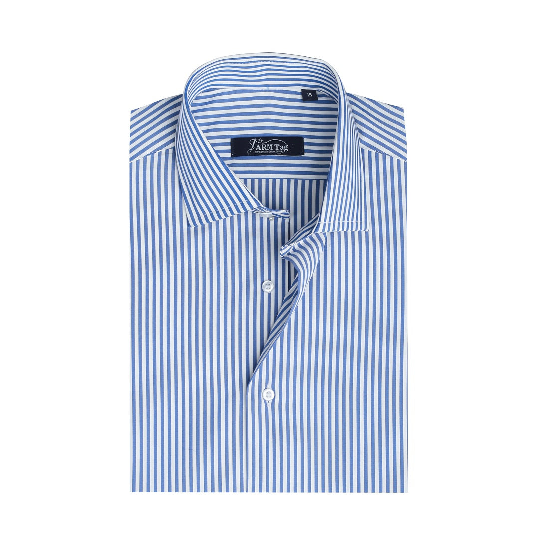 Blue & White Bold Stripe