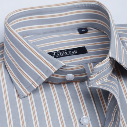 Grey & Tan Multi-Stripe