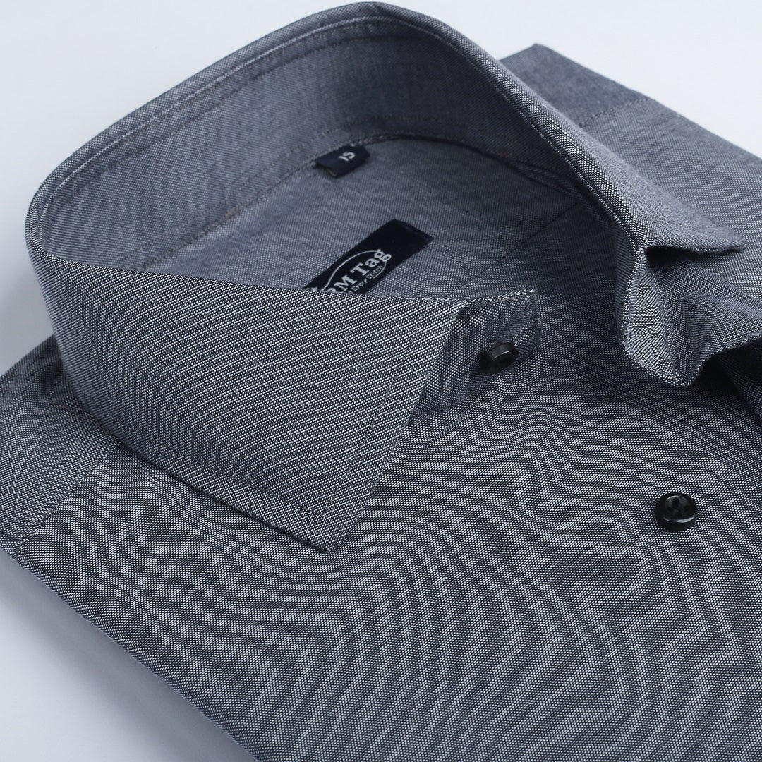 Dark Grey Plain Oxford