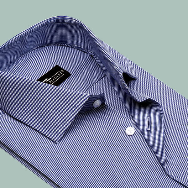 BROOKLYN BLUE MICRO CHECKS